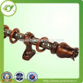 wood curtain pipe set,curtain rod wooden cover